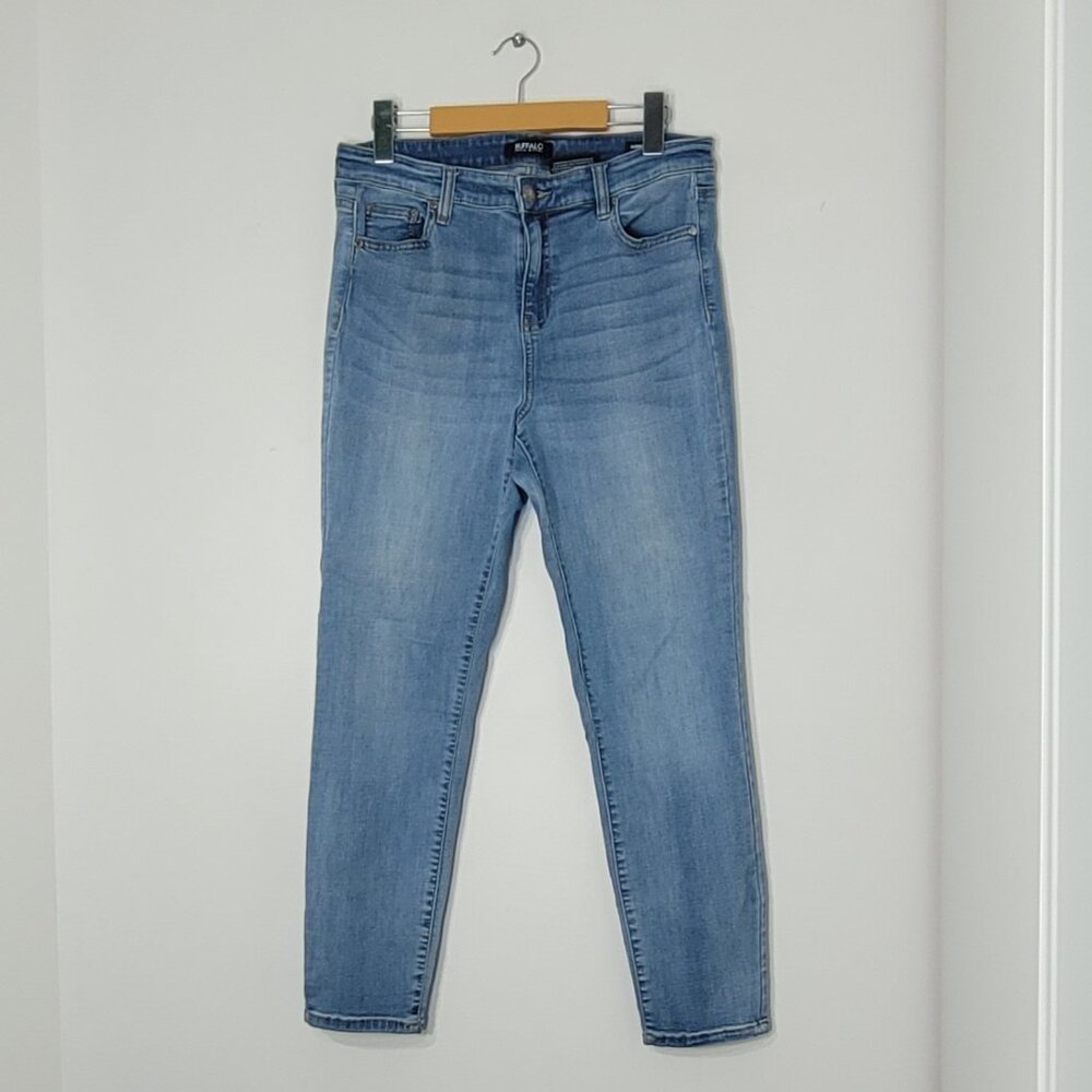 Buffalo David Bitton Blue Cotton Blend High-Rise Slim Fit Stretch Jean Size 10 - Picture 9 of 16